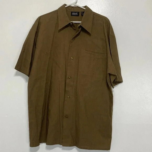 Oscar Collection By Oscar  Men's size L Short Sleeve Button Down Shirt - Picture 1 of 6